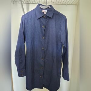 LuLaRoe Dark Blue Button-Up Shirt